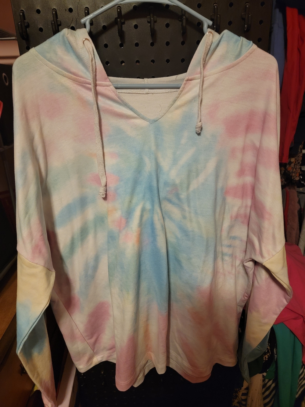 Pastel Tie-Dye Hooded Pullover